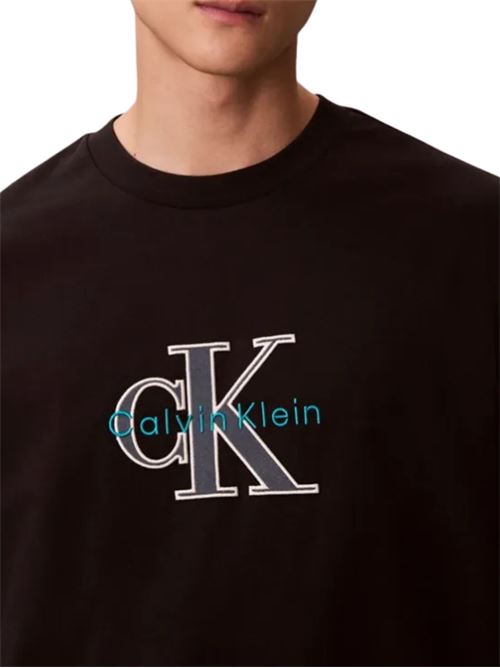 T-shirt con logo centrale Calvin Klein Jeans | LV04RE815GUB1